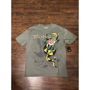 Ed Hardy Eagle' T-shirt olive green Color Snake Rose graphic NWT Men’s M